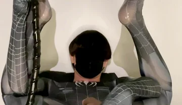 Black Spider Squirting Water and Laying Egg Cum