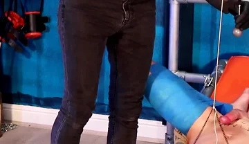 Slave Rossy Is Bound and Suffers for a Ruined Orgasm (4k)