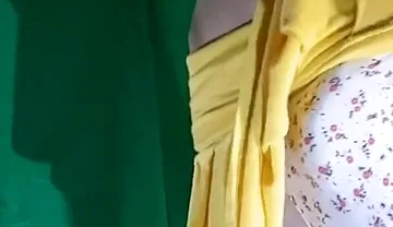 Flowery Seamless Thong with Yellow Skirt