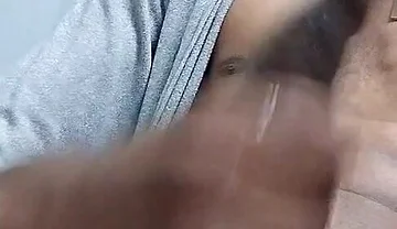 Daddy Strokes His Huge Curvy BBC