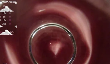 Fat Glass Dildo Inside View