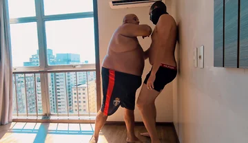 Brawling Bubba Vs. the Jobber: a Test of Strength on the Wall