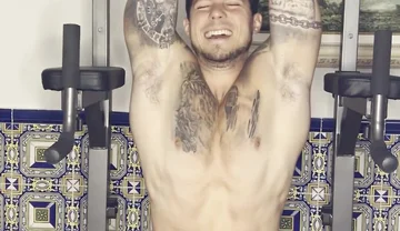 My Big Cock Cums in Workout!