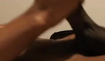 Oiled up on Bed Cumshot