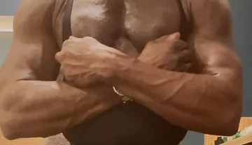 Black Muscle CD Heeled Slut Boots Prostate Wank