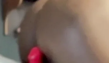 Black Muscle CD Heeled Slut Boots Prostate Wank