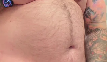 Chubby Tattooed Hairy Bear Cumshot. with His Big Cock.