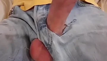 Massive Cock and Balls Escape Siixxbig Jeans