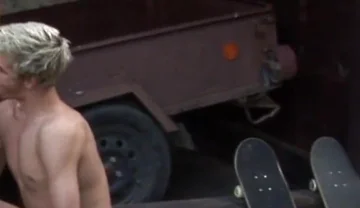 Carter and Martyn fuck outdoor