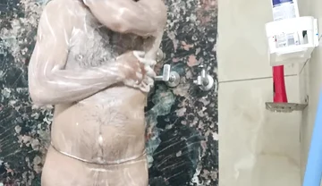 Indian Police Officer in Shower