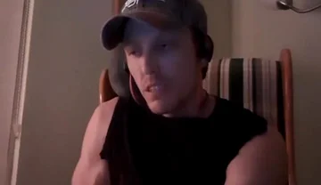 Muscular Guy's Eyes Roll Back When He Cums
