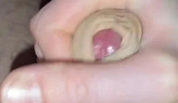 Horny Husband Masturbates His Hairy Cock While Home Alone, Cumming on Himself