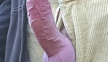Big Uncut Cock Creamy Cum Outdoor Edging Wearing Cords