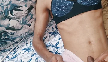 Sissy Crossdresser Stealing and Cumming in Mommy's Silk Satin Panties