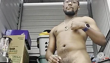 Strip Tease and Jerking off in My Storage Unit