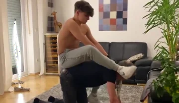 Leather gloves german teen master