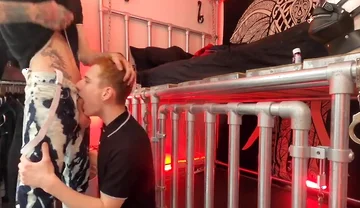 Skinhead boys boots and cock sucking face cum