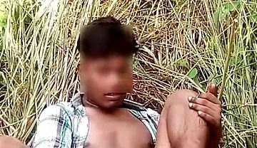 Indian Teen Boy Ass Fucking with Big Cucumber Hardcore Masturbation at Forest