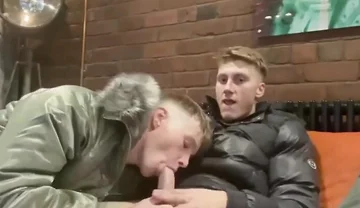 Scally boys cock sucking puffer jackets