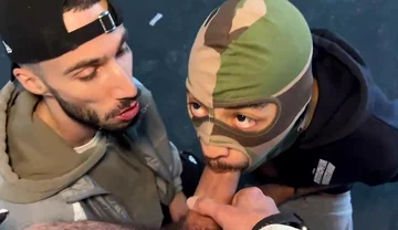 arab group blowjob cum load