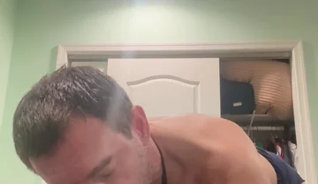 Sissy Stepdaddy in Stepdaughter Tight Shorts Sucking and Fucking Dildi