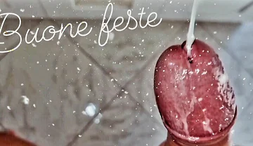 At Home Alone Home Alone - Christmas Cumshot with a Huge Cock