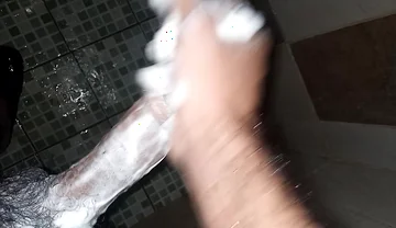 Breast Pump Boy2 Takes His Time in the Shower with a While Waiting Outside the Bathroom