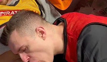 Straight Lad Gets Sucked off in the Locker Room