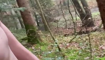 Running in the Forest and Stripping Completely Naked