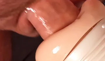 Stepdaddy Bear Pounds His New Fleshlight Butthole
