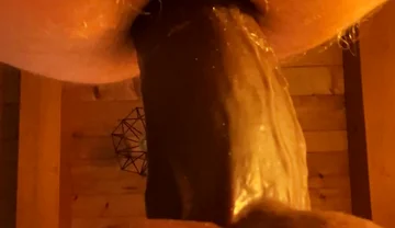 Dilation for Grandpa and His 6 Cm Black Dildo