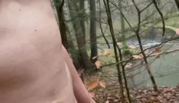 Running in the Forest and Stripping Completely Naked