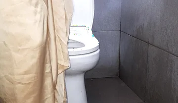 Long Gold Satin Dress Masturbation Cum