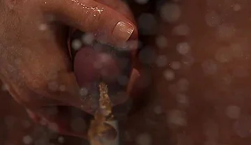 Stepdaddy May Love - Hunk Daddy's Golden Shower & Sloppy Blowjob for Twink in Steamy Shower