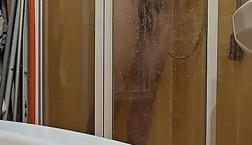 Hairy Guy Taking a Shower at His Female Friend’s Place