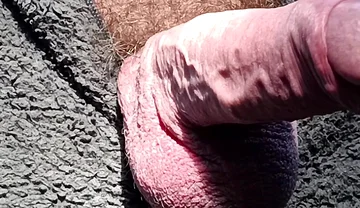 Outdoor Cruising Big Uncut Cock Woodland Onesie Wanking, Edging, Close up Moaning Creamy Cum