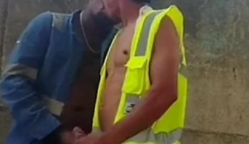 Two Workers Behind the Service Wall