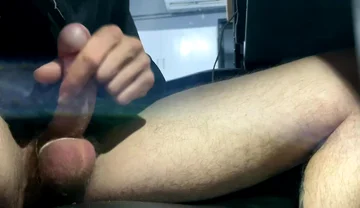 Mushroom Cock Almost Caught Cumming by Wife