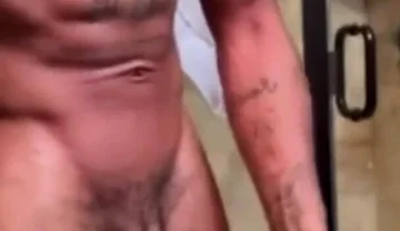 Stroking swinging my big hard cock