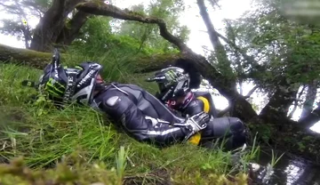Mud hole dainese biker blowjob cum