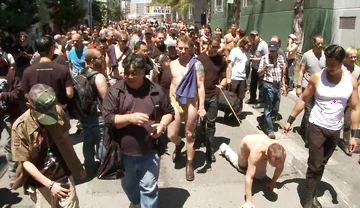 Cody Allen Bound in Public