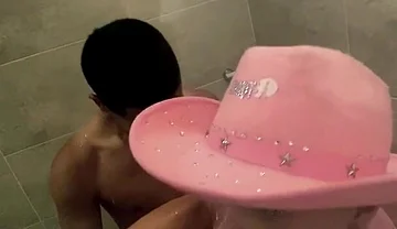 Femboy Gets Fucked by a Stranger in the Bathroom of the Hotel Where She Is on Vacation with Her Family