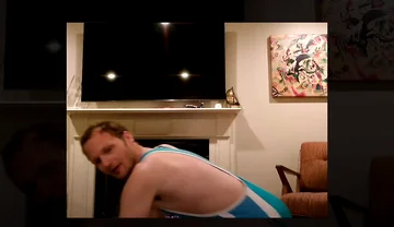 Singlet Wrestles Boy, Strips, Sucks, Rims, Bareback Doggy Style on the Living Room Floor