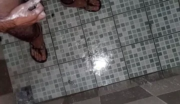 Boy Shaves His Balls and Masturbates