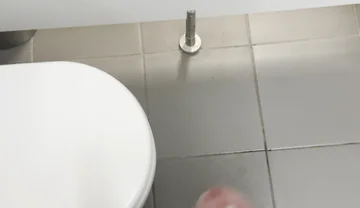Jerking off in a Public Restroom