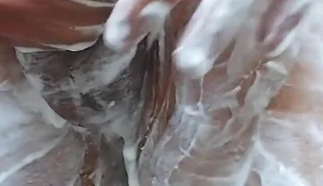 Standing Shaving in Bathroom and Cumshot