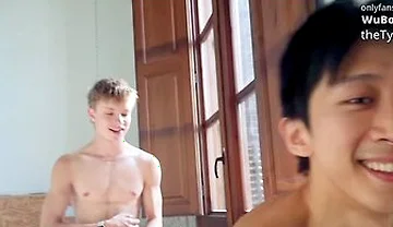 Hung College Twink Fucks Asian Jock Hole With Tyler Wu