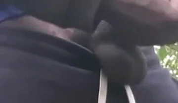 Jerking off Until Shot Thick Loads in the Forest