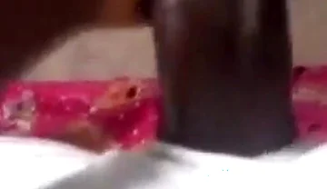 Stroking my hard big black cock.