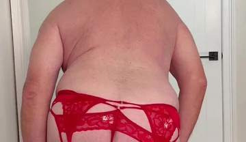 A Strip Show in Red Lingerie